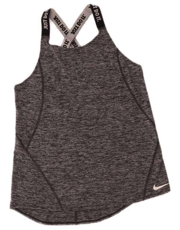 Nike piger Dri Fit grafisk vest top 13-14 år XL grå flækket