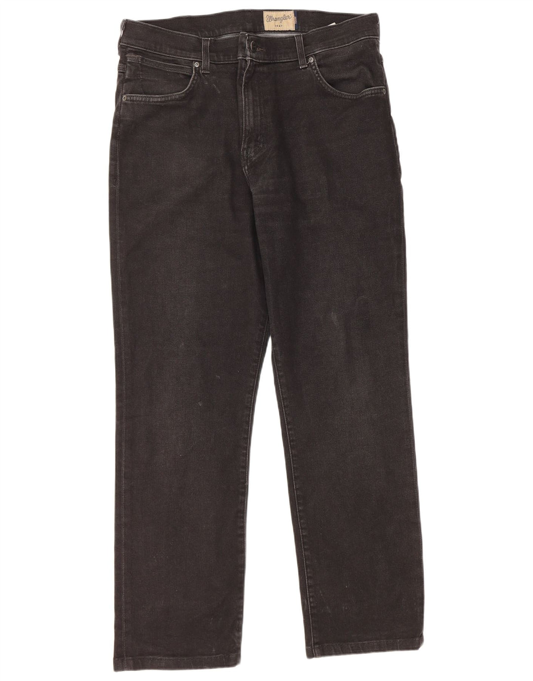 Wrangler Herre Texas Straight Jeans W36 L32 Sort Bomuld