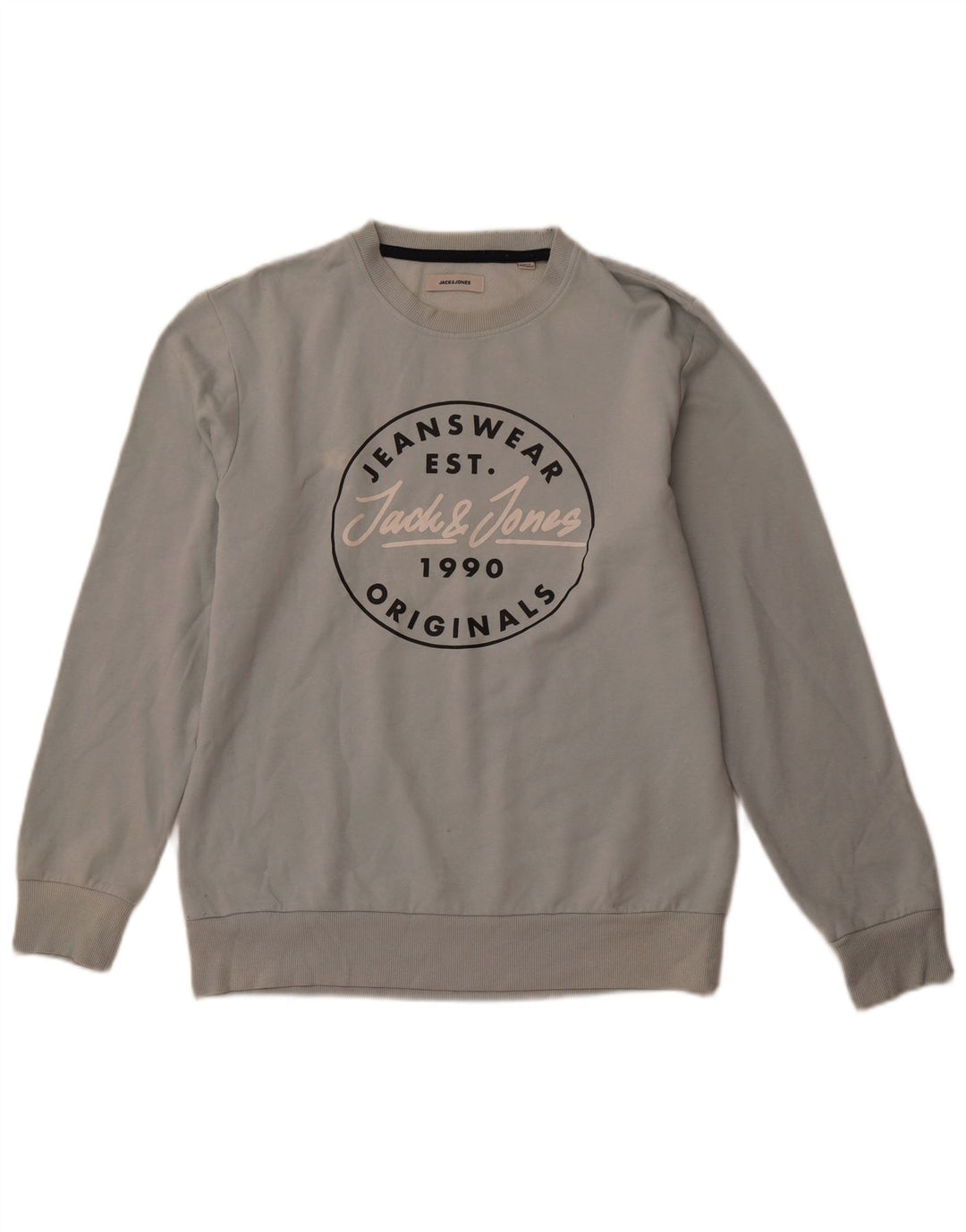 JACK & JONES Grafisk sweatshirt til mænd, stor blå