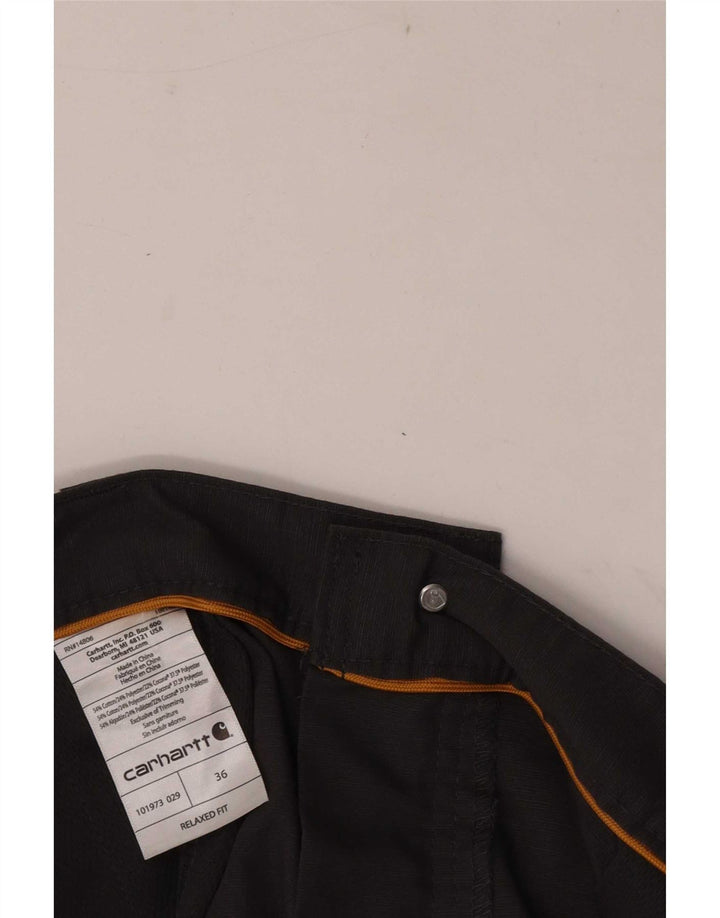 Carhartt Herre Relaxed Fit Cargo Shorts W36 Large Grå Bomuld