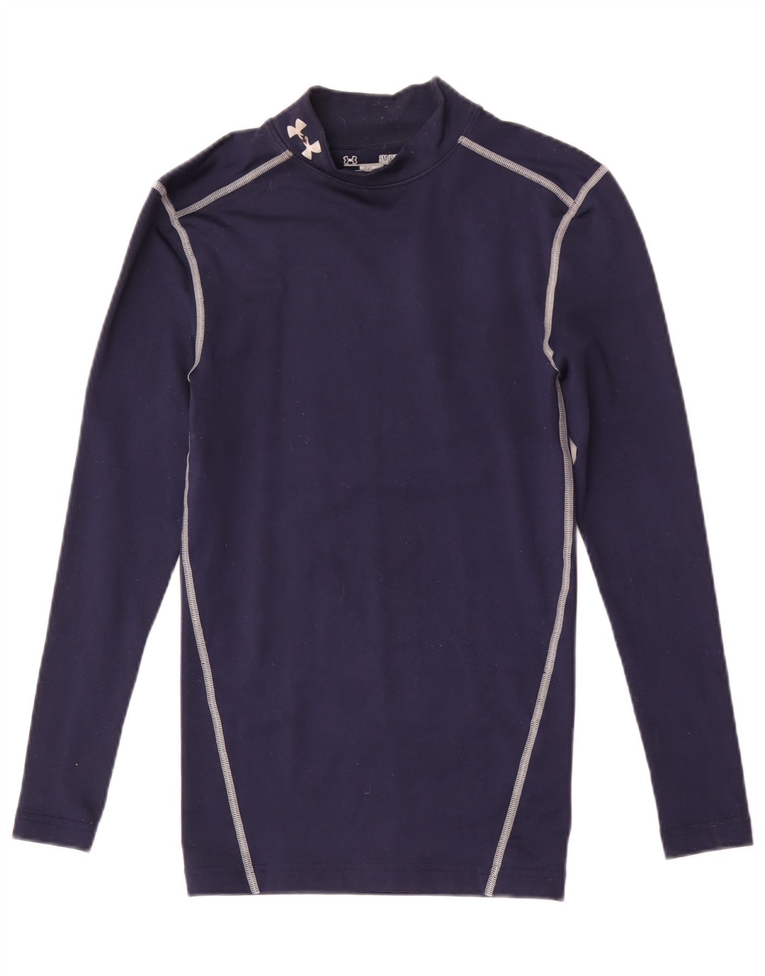 Under Armour Herre Cold Gear Grafisk Top Langærmet Lille Marineblå Stribet