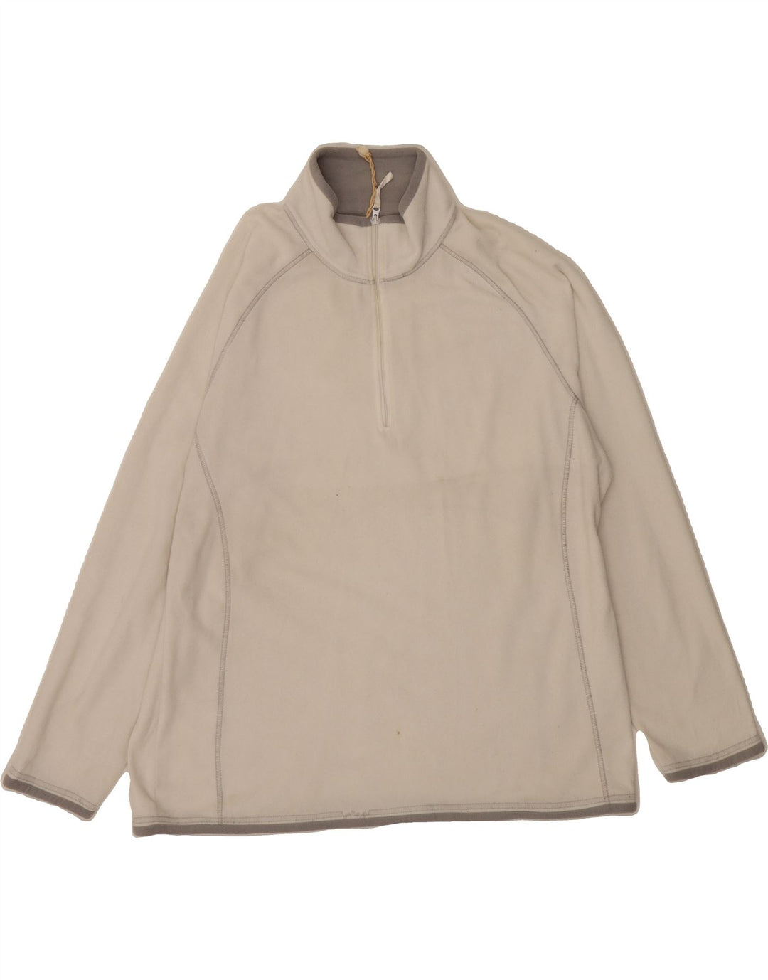 MOUNTAIN WAREHOUSE Womens Zip Neck Fleece Jumper UK 20 2XL White Polyester Vintage Mountain Warehouse and Second-Hand Mountain Warehouse from Messina Hembry 