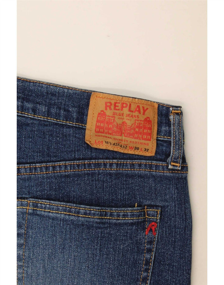 Replay Dame Bootcut Jeans W30 L32 Blå Bomuld
