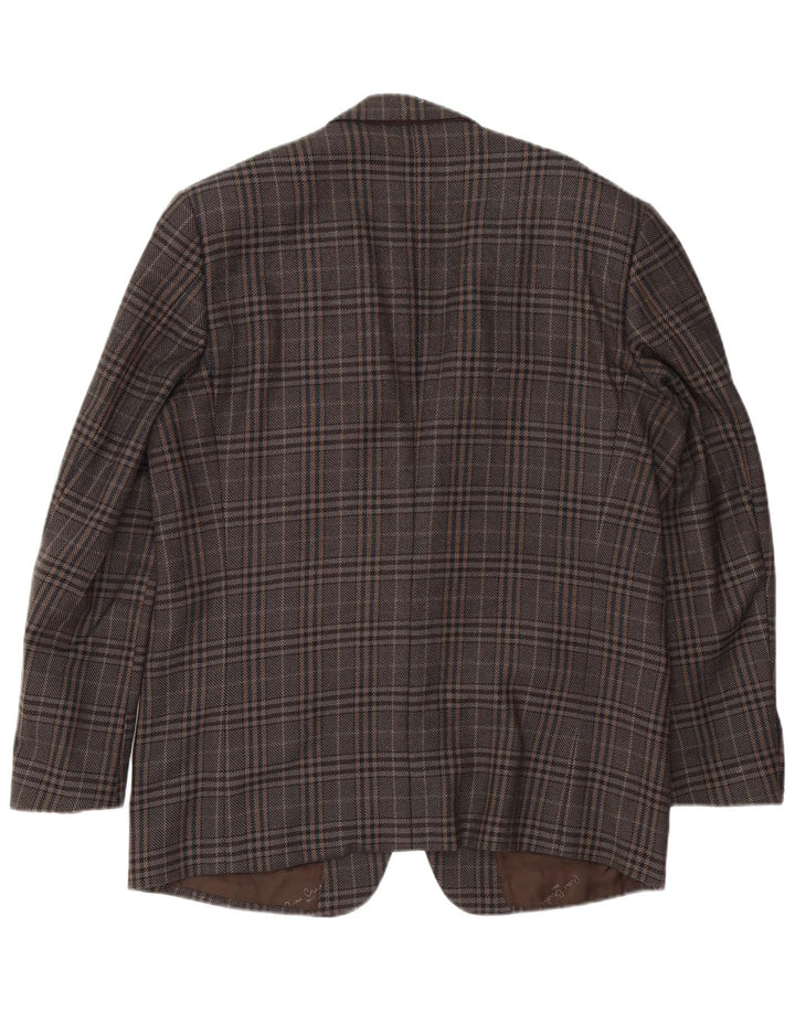 Pierre Cardin Herre 2-knaps blazerjakke UK 40 Large Brown Houndstooth