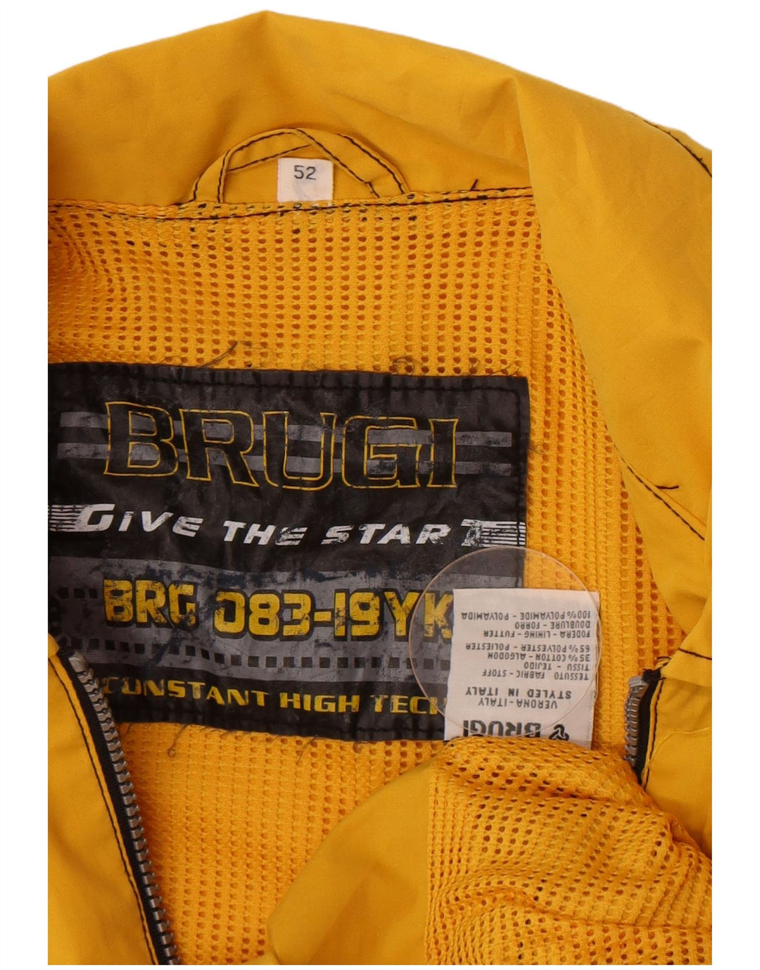 Brugi Herre Utility Jacket IT 52 XL Gul Bomuld