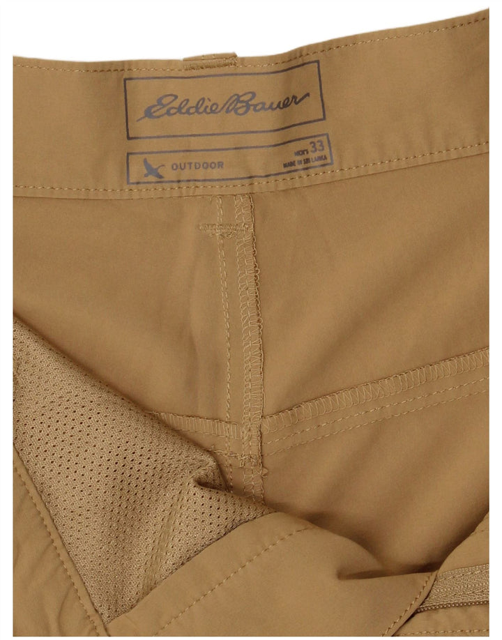 Eddie Bauer Herre Chino Shorts W33 Medium Beige Polyester