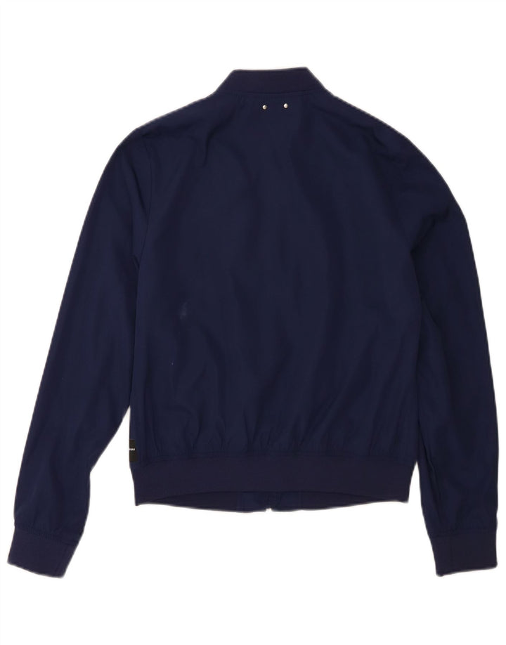 CALVIN KLEIN JEANS Mens Bomber Jacket UK 6 XS Navy Blue Polyester
