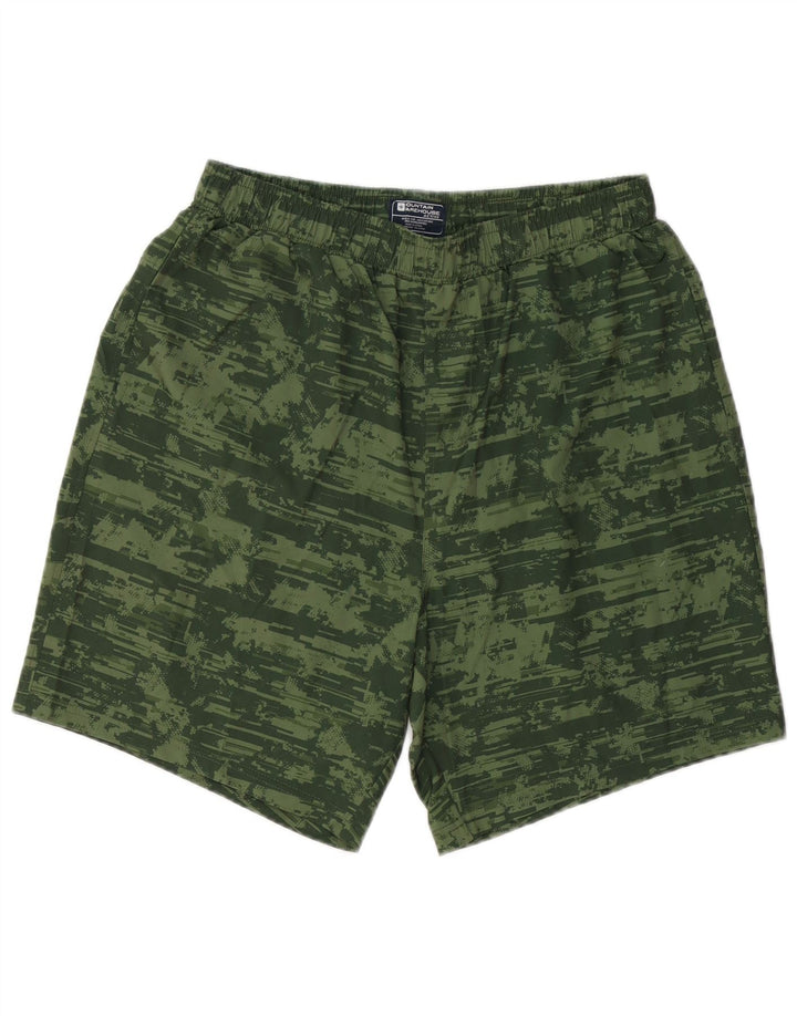 Mountain Warehouse Herre Sportshorts Medium Grøn Camouflage Polyester