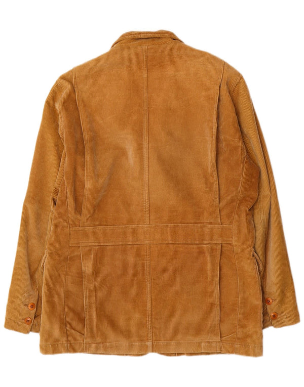 NEW ENGLAND Herre Corduroy Coat EU 48 Medium Brun Bomuld