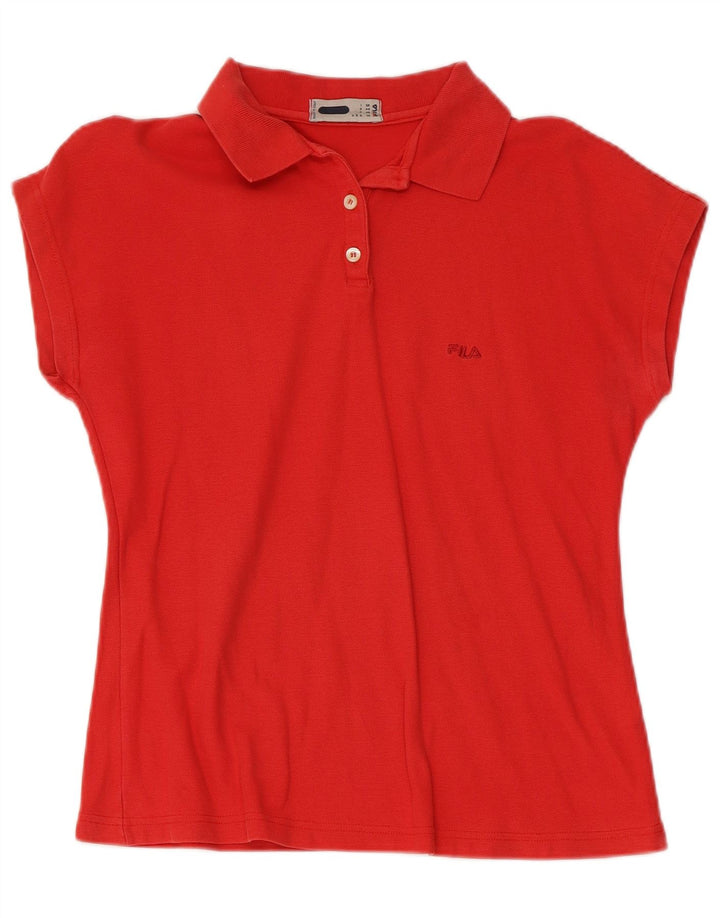 Fila Dame Polo Shirt IT 50 XL Rød Bomuld