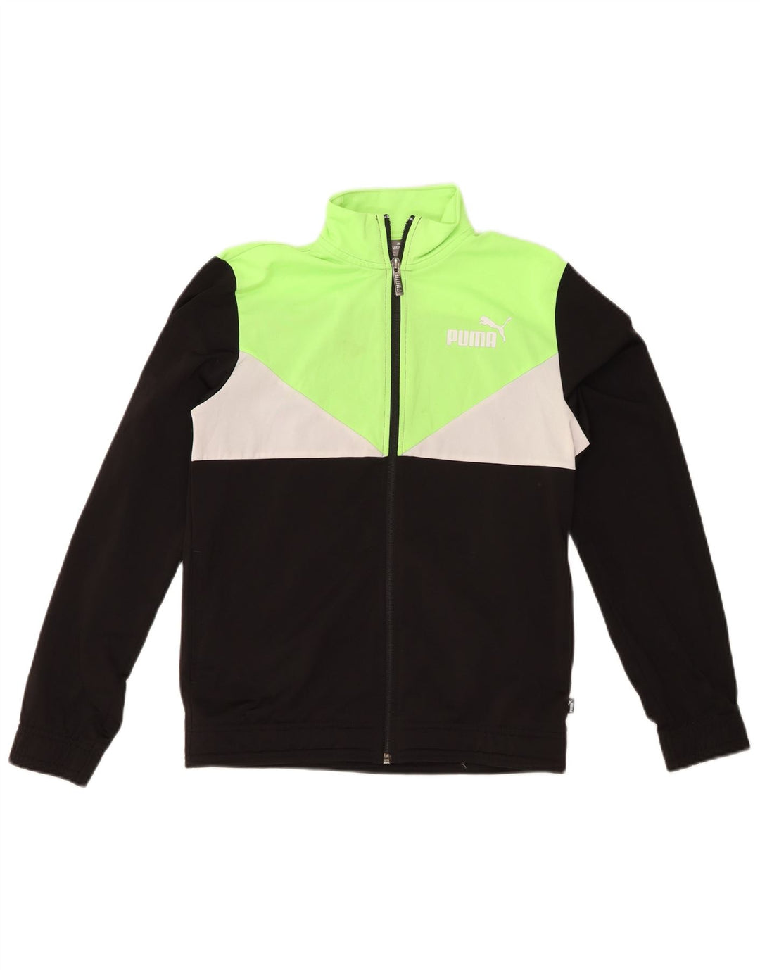 PUMA Træningsdragt topjakke til drenge 13-14 år Sort Colourblock