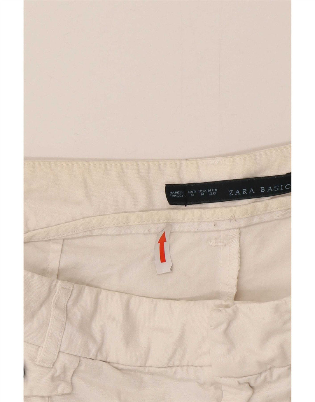 Zara Dame Slim Chino Bukser Medium W32 L30 Hvid Bomuld