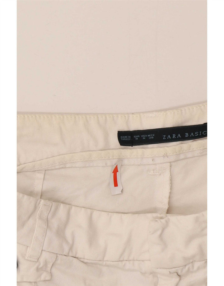 Zara Dame Slim Chino Bukser Medium W32 L30 Hvid Bomuld