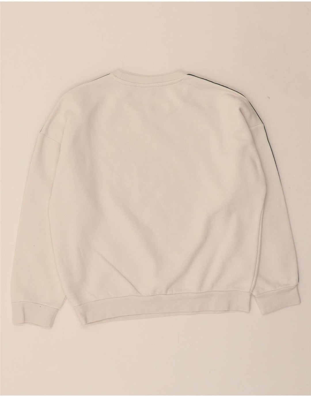 ADIDAS Boys Graphic Sweatshirt Jumper 9-10 Years White Cotton Vintage Adidas and Second-Hand Adidas from Messina Hembry 