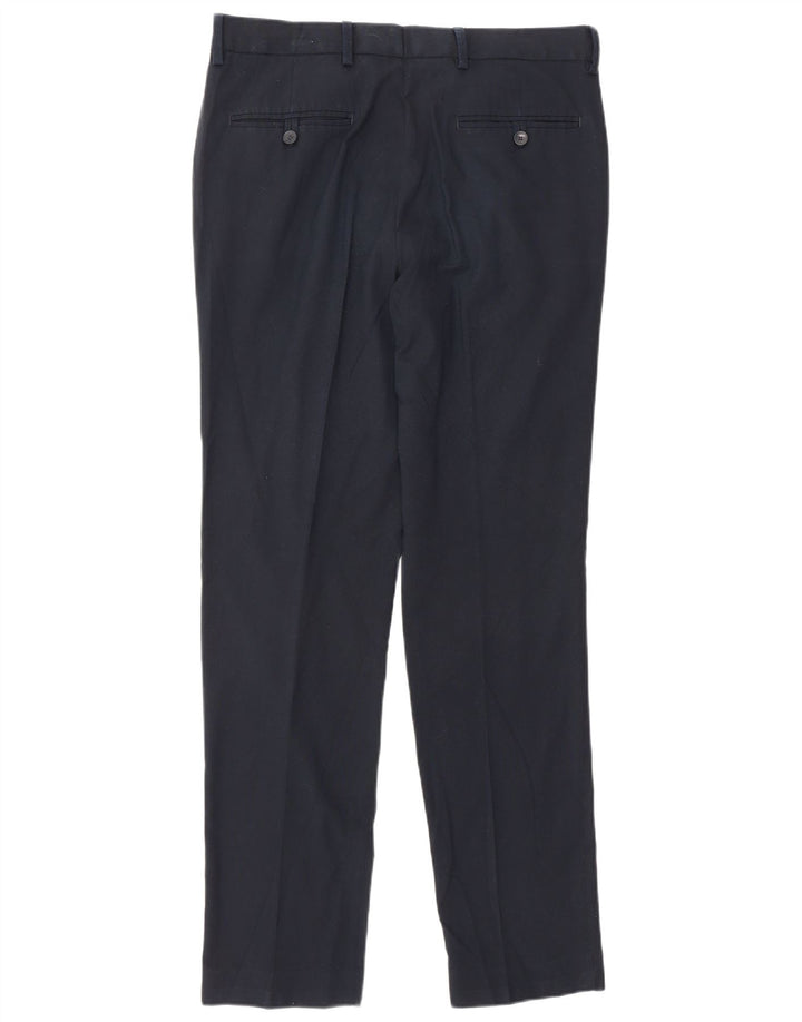 Marks & Spencer Herre Slim Chino Bukser W32 L30 Navy Blue Polyester