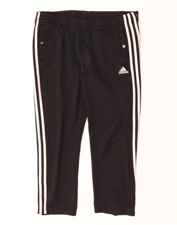 Adidas Womens Crop træningsdragt Bukser UK 12/14 Medium Black Polyester