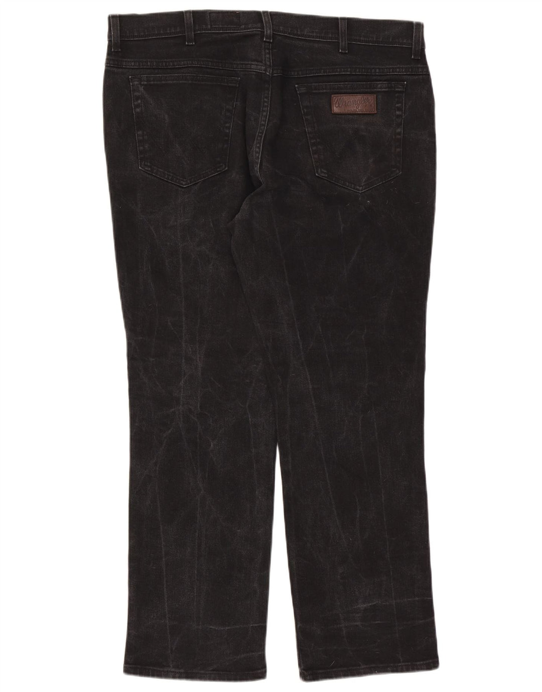 Wrangler Herre Texas Stretch Straight Jeans W40 L30 Sort Bomuld