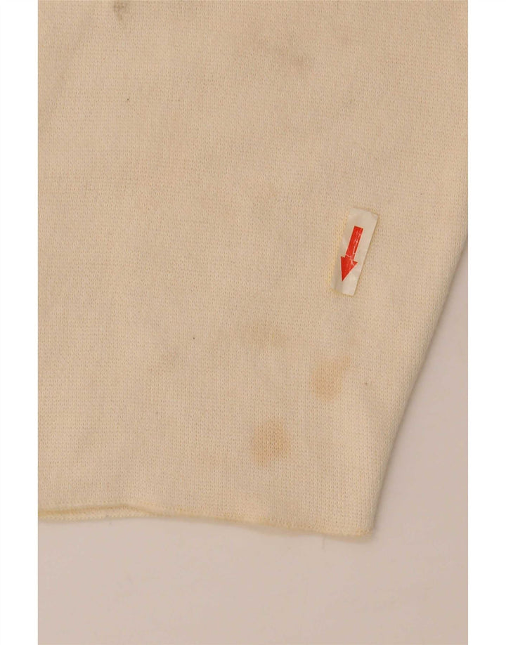 Zara Dame Cardigan Top UK 14 Medium Off White Viscose