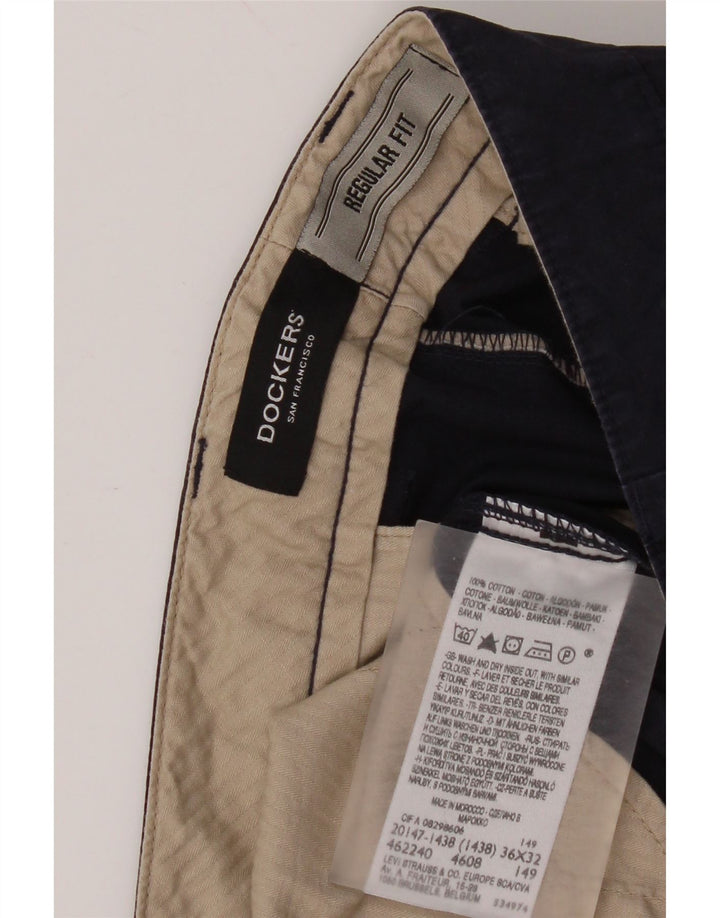 Dockers Dame Regular Fit Chino Bukser W36 L32 Marineblå Bomuld