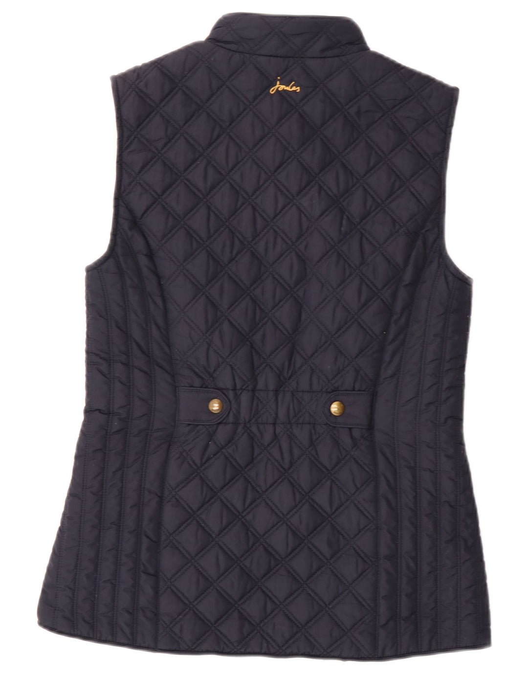 Joules Dame Quilted Gilet UK 8 Small Navy Blue Polyester