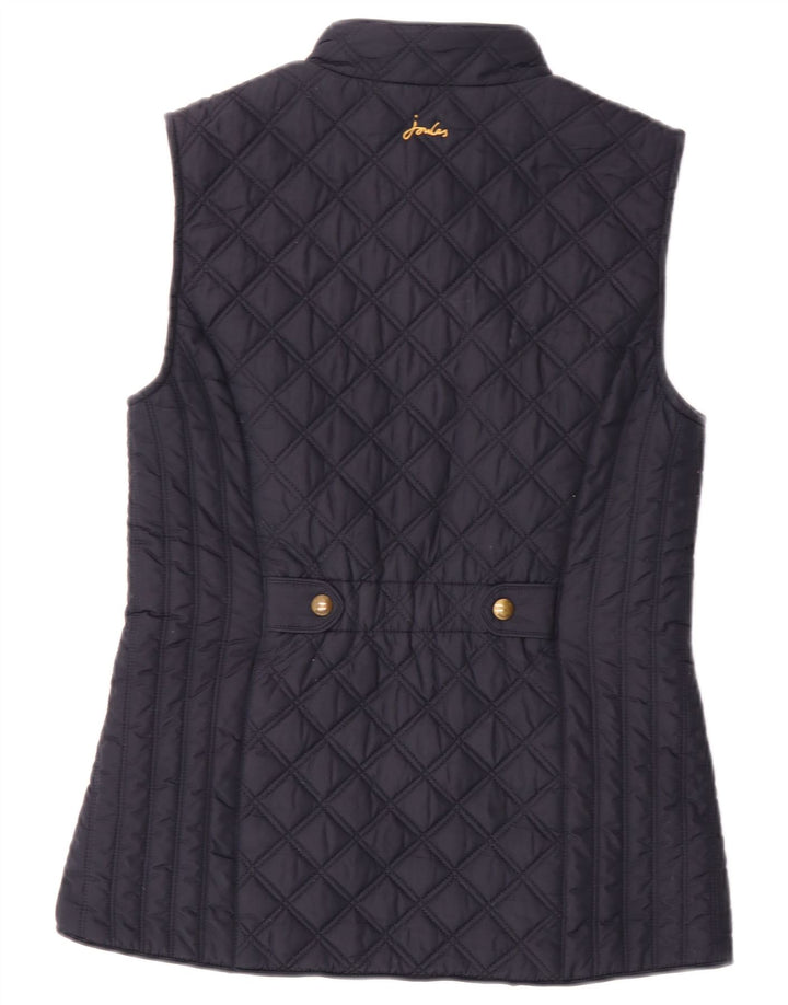 Joules Dame Quilted Gilet UK 8 Small Navy Blue Polyester