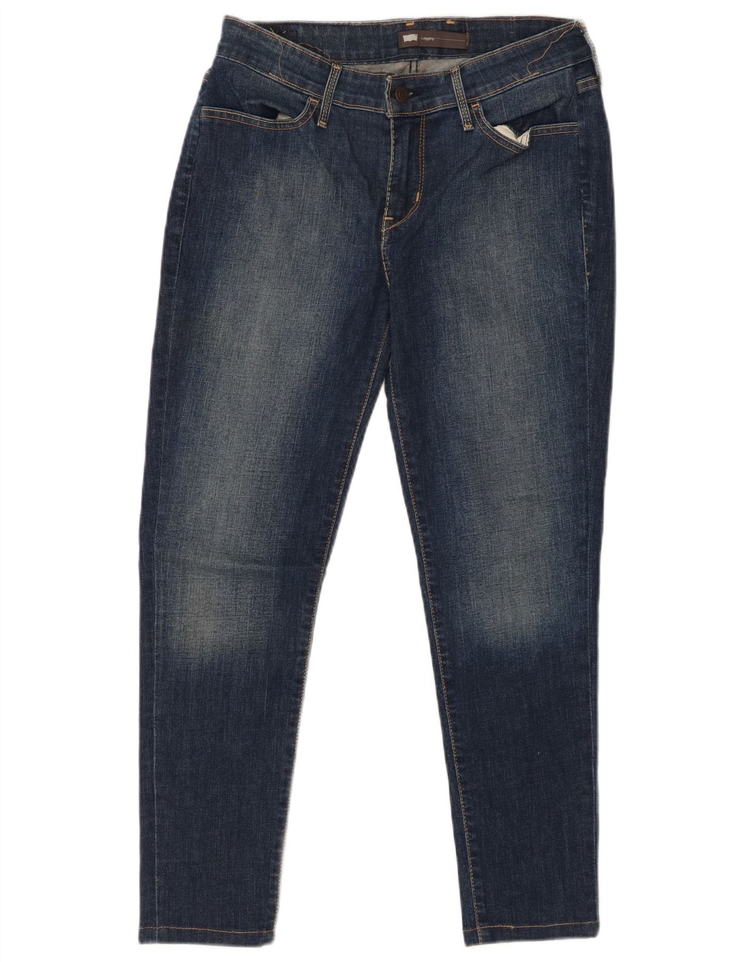 LEVI'S Dame Crop Legging Skinny Jeans W30 L26 Blå Bomuld