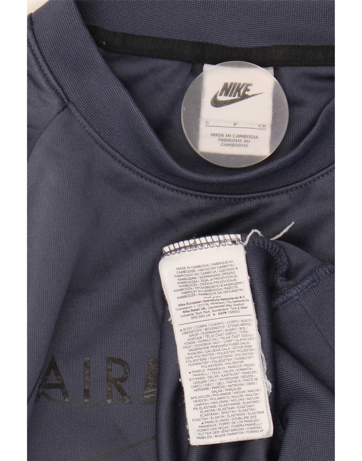 Nike grafisk sweatshirt til mænd, lille marineblå colourblock polyester