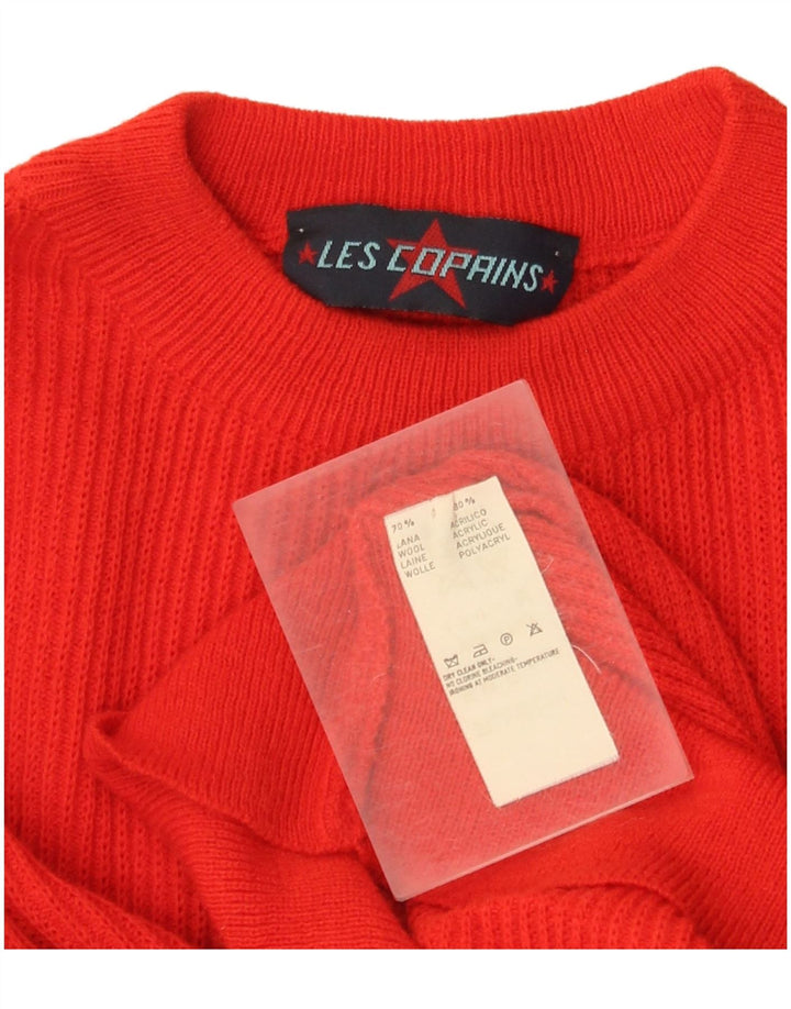 Les Copains Dame sweater med rund hals DK 16 Stor rød uld