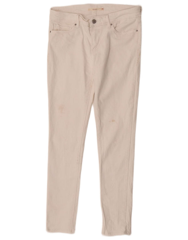 Levi's Dame 711 Skinny Jeans W28 L30 Hvid Bomuld