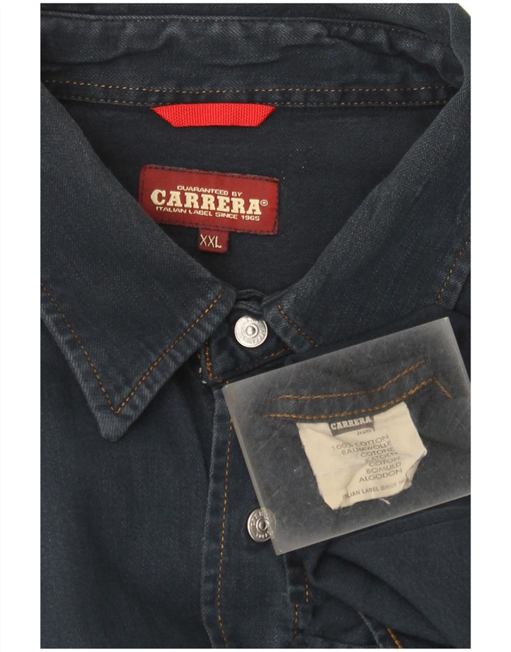 Carrera denimskjorte til mænd 2XL marineblå bomuld