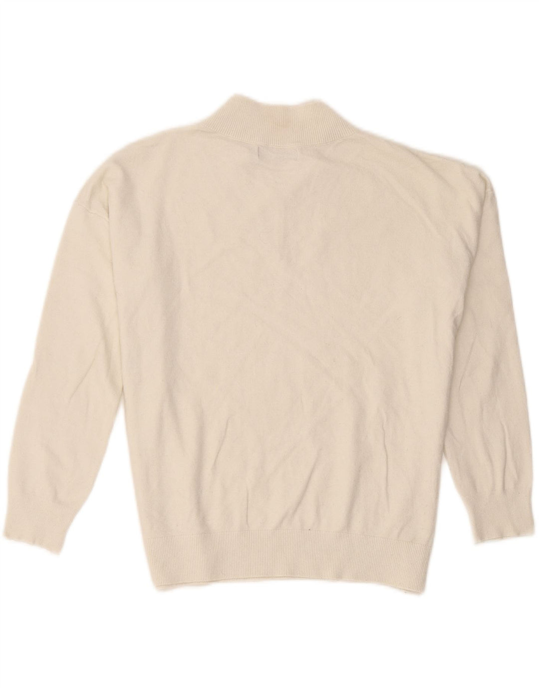 Marks & Spencer Dame V-hals sweater UK 14 Medium Off White