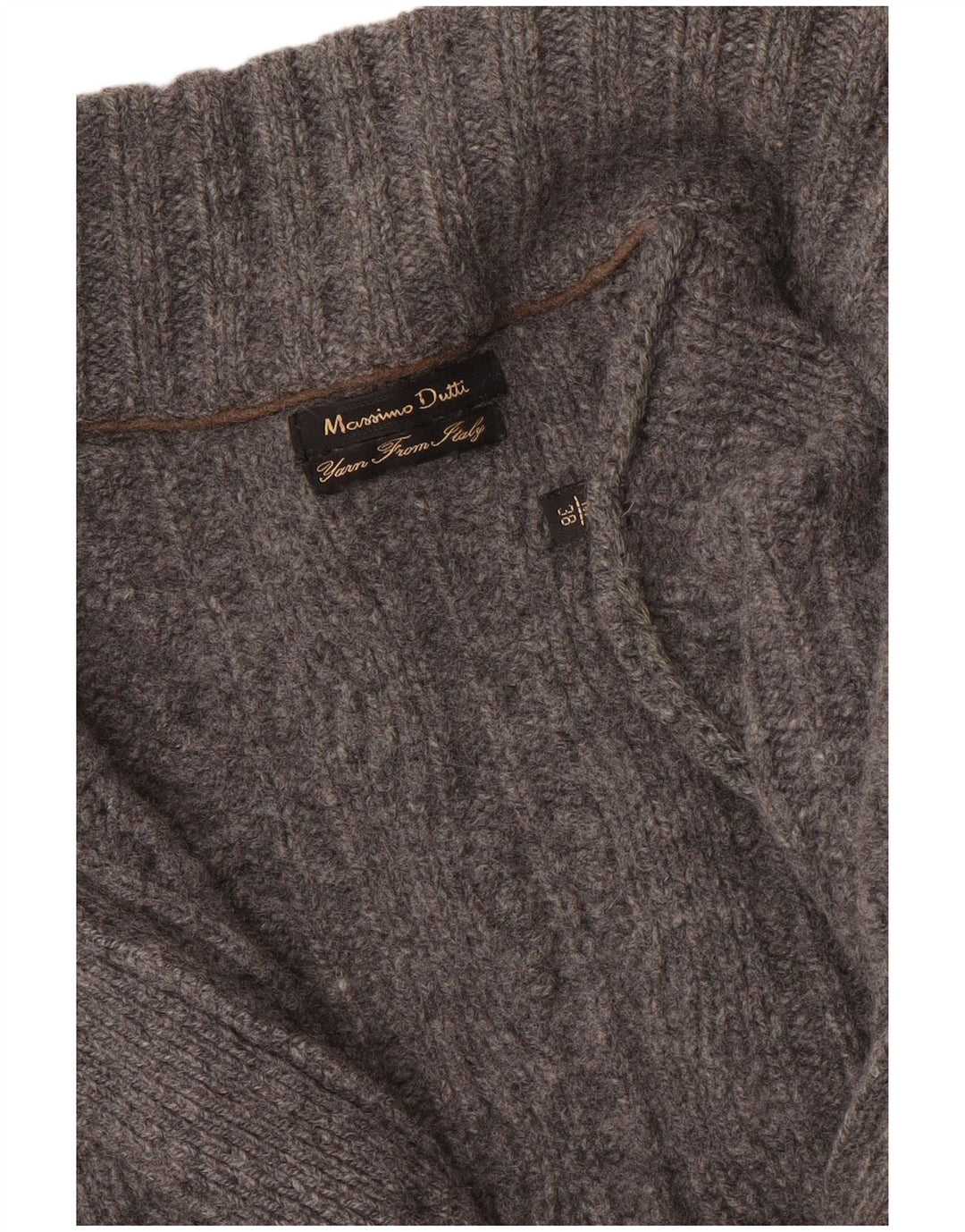 Massimo Dutti Dame Cardigan Sweater UK 14 Medium Grey