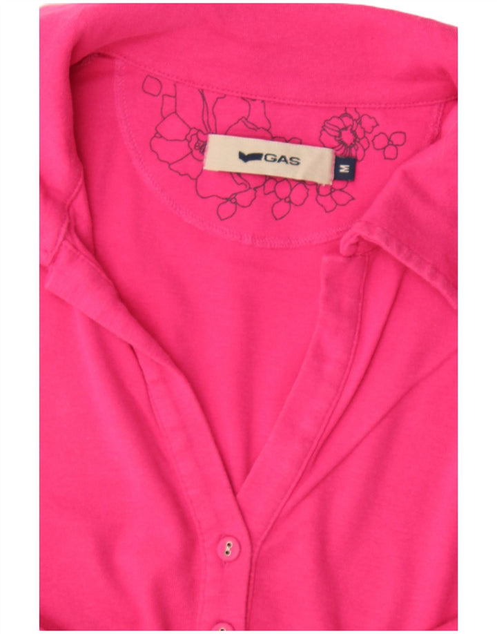 Gas Dame Polo Shirt UK 12 Medium Pink