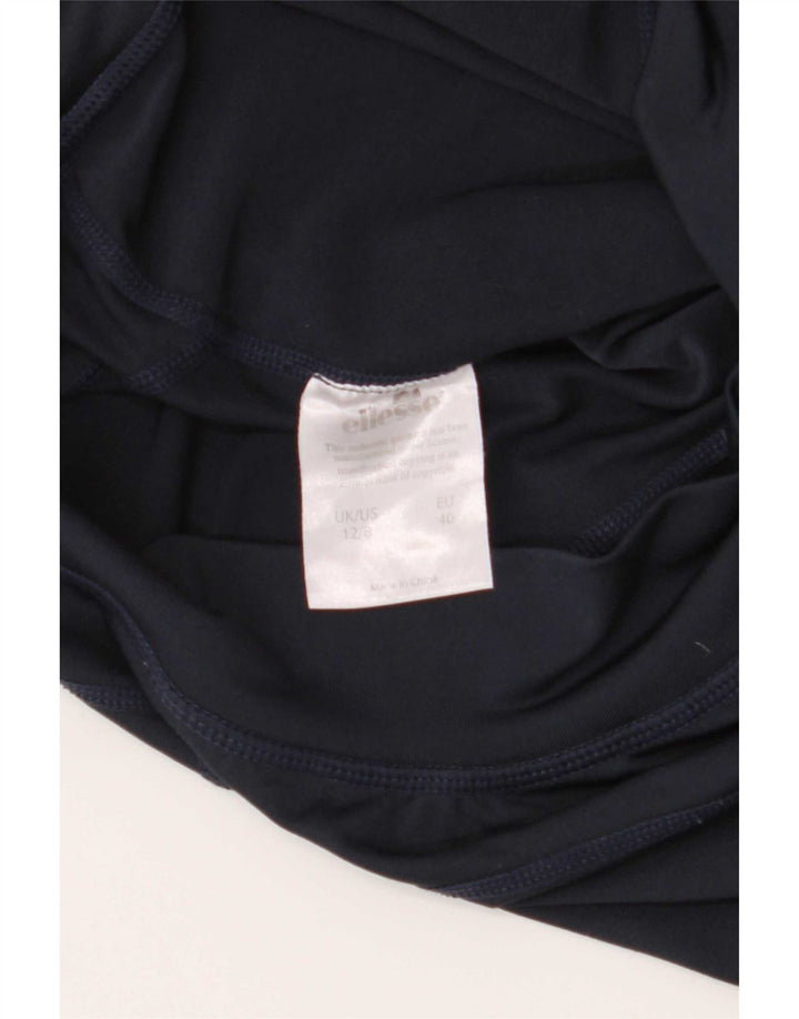 Ellesse Womens Leggings UK 12 Large Navy Blue Polyester
