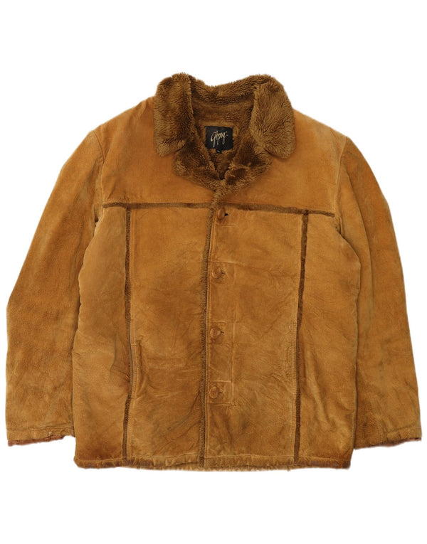 Gipsy Herre Shearling Jacket UK 42 XL Brun