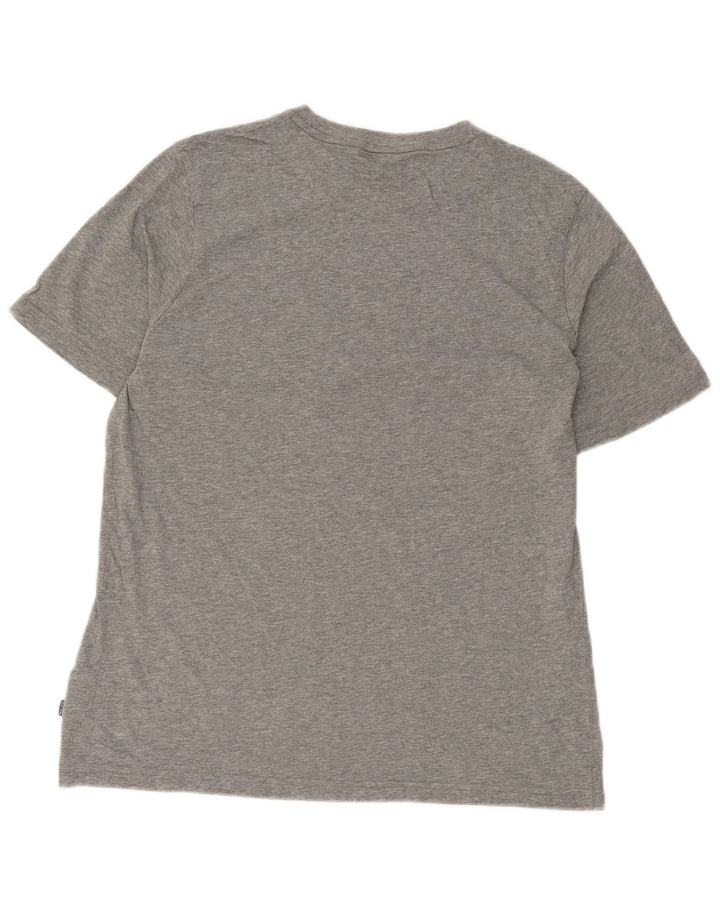 Puma Herre Grafisk T-Shirt Top Stor Grå Bomuld