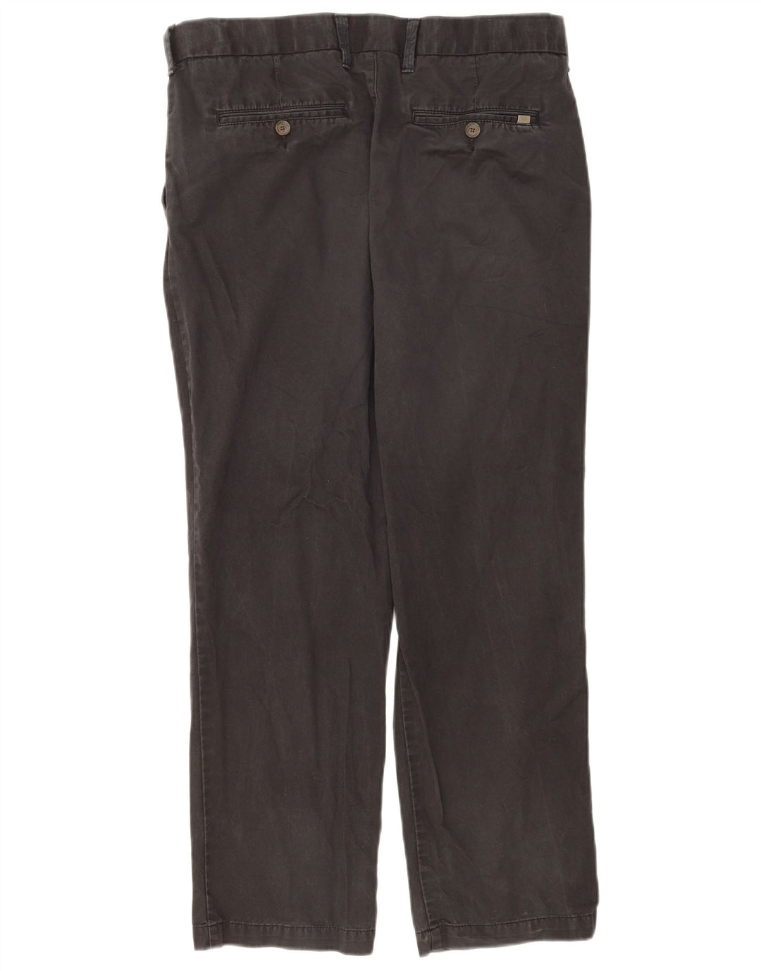 Marks & Spencer Herre Regular Chino Bukser W34 L29 Sort Bomuld