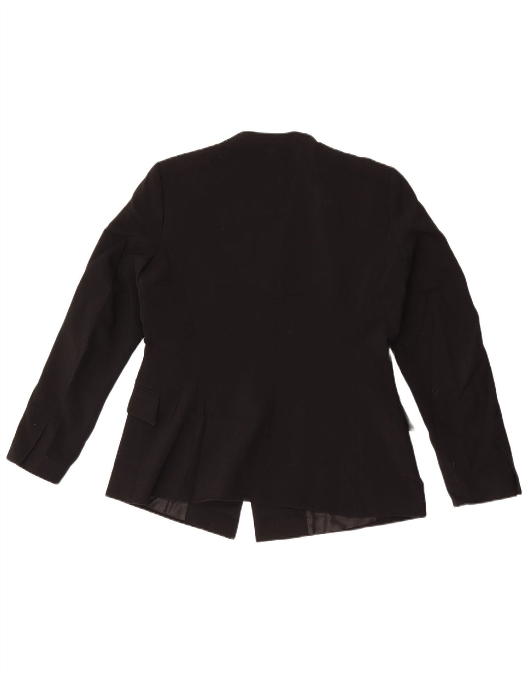Zara Dame Blazer Jacket UK 16 Stor Sort Polyester