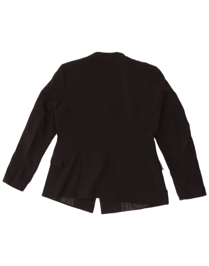 Zara Dame Blazer Jacket UK 16 Stor Sort Polyester
