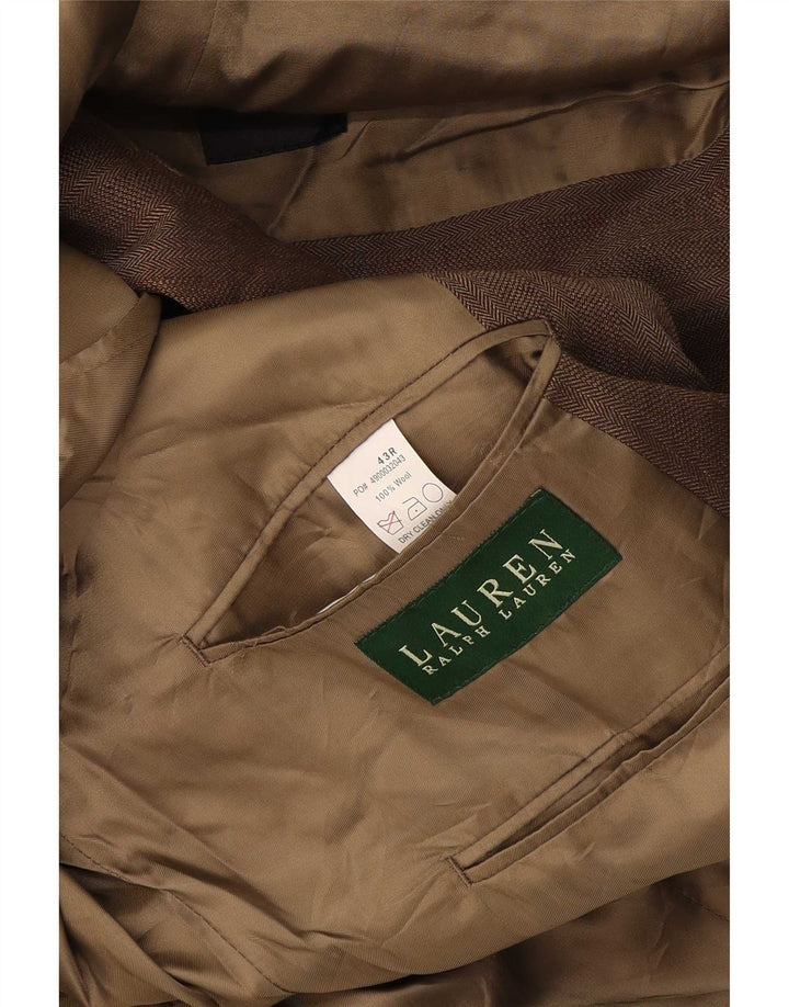 Ralph Lauren Herre 2-knaps blazerjakke UK 43 Stor beige sildebensuld