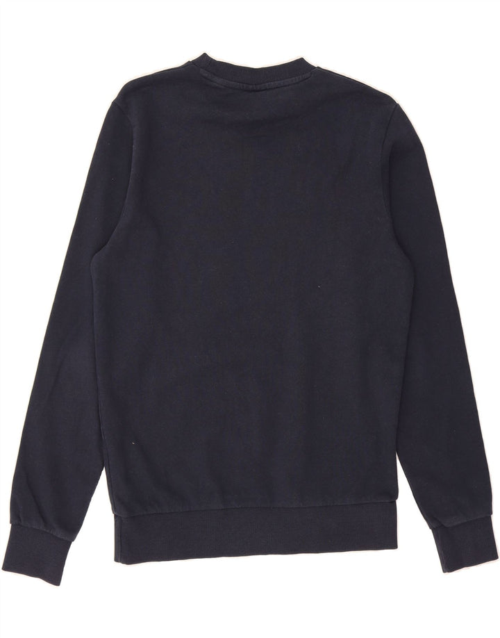 JACK & JONES Mens Sweatshirt Jumper Small Navy Blue Cotton Vintage Jack & Jones and Second-Hand Jack & Jones from Messina Hembry 