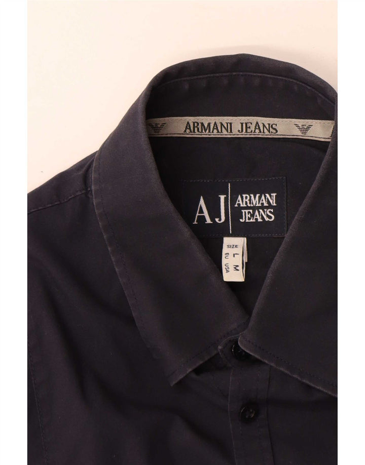 Armani Jeans Herreskjorte Medium Navyblå Bomuld