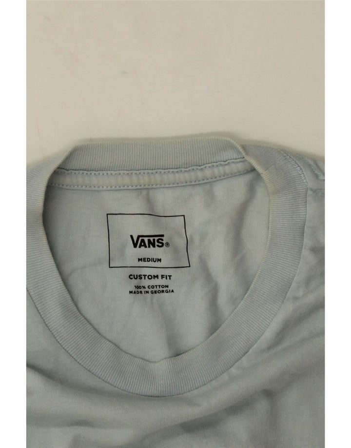 Vans Herre Custom Fit grafisk T-shirt top mellemblå bomuld