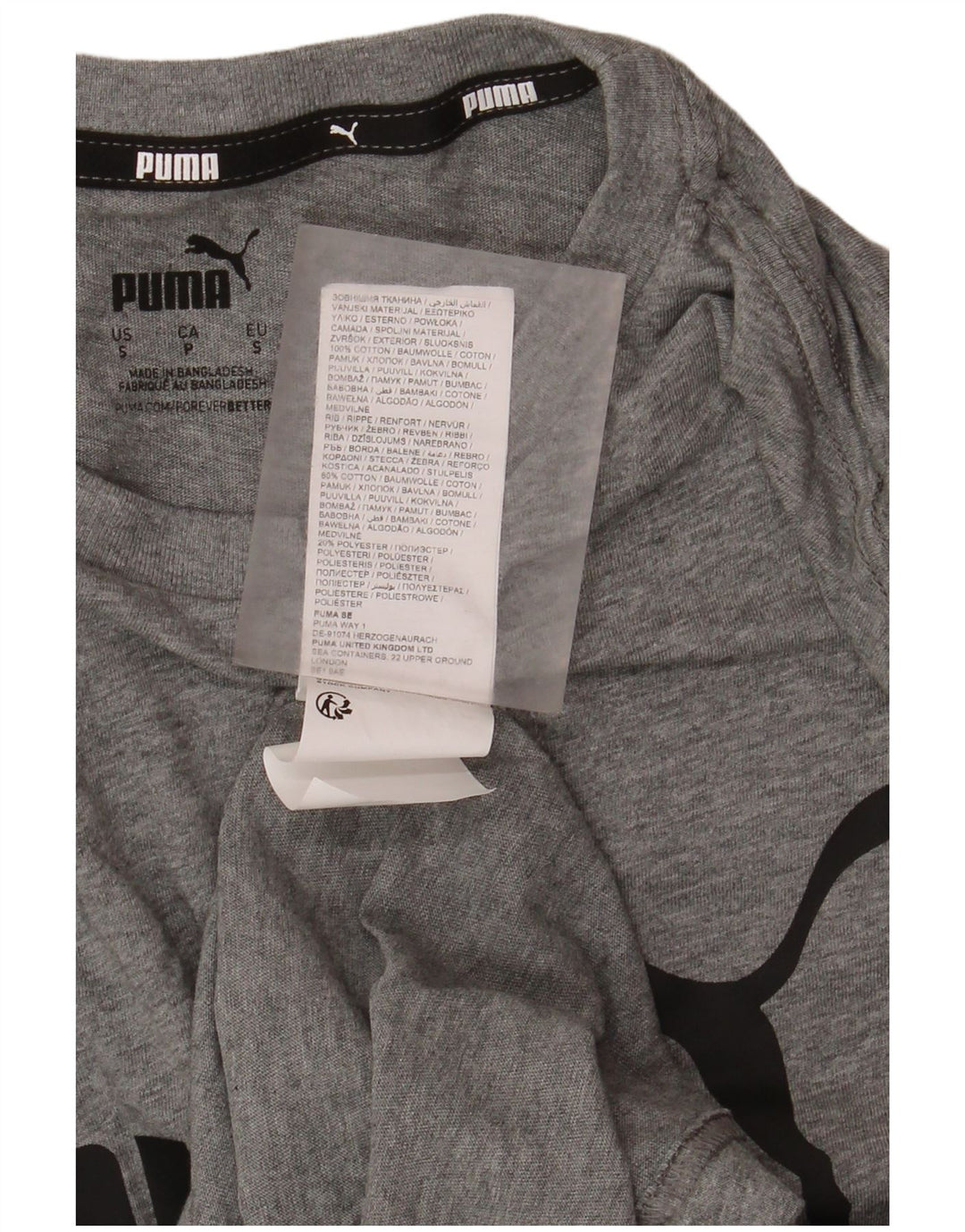 Puma Herre grafisk T-shirt top lille grå bomuld