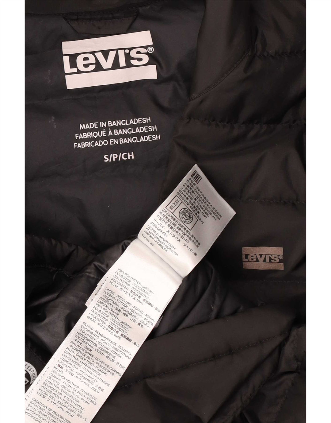 Levi's polstret herrejakke lille sort polyester