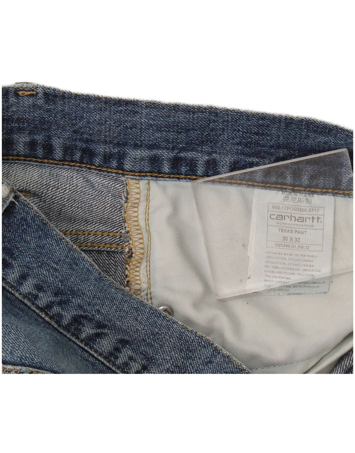 Carhartt Dame Texas Distressed Slim Jeans W30 L32 Blå Bomuld