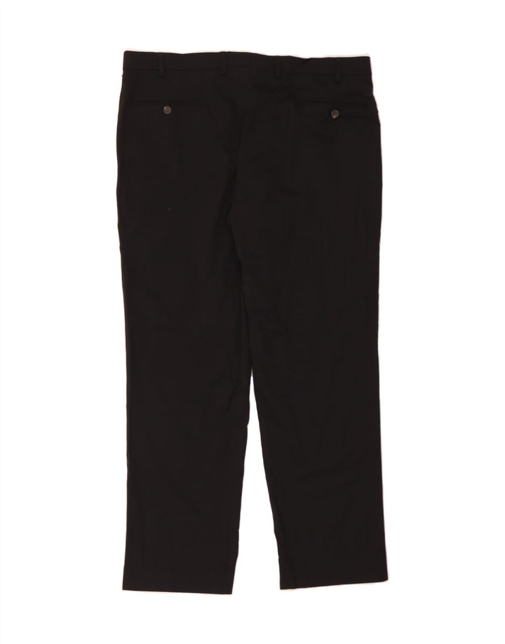 CHAPS Mens Straight Suit Trousers W40 L30 Black Wool Vintage Chaps and Second-Hand Chaps from Messina Hembry 