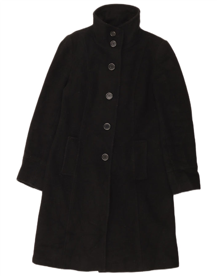 Zara Dame Overfrakke UK 12 Medium Sort Uld