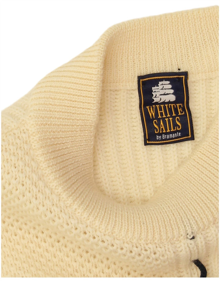 Bramante Herre Turtle Neck Jumper Sweater Large Off White Ternet Virgin Wool