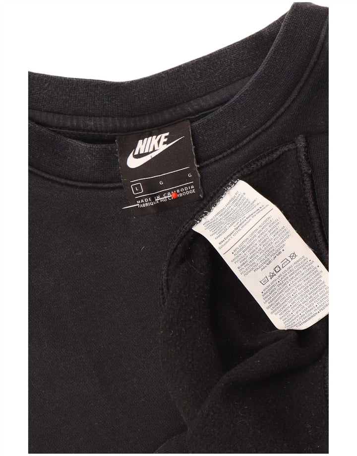 Nike Sweatshirt til mænd, stor sort bomuld